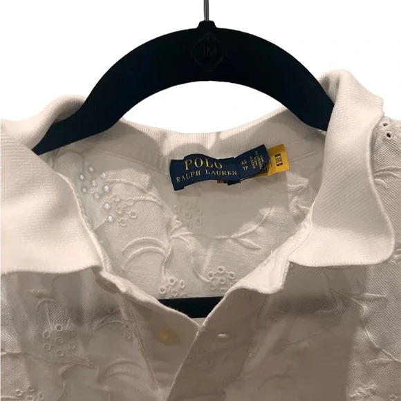 Ralph Lauren laced white polo shirt - Picture 2 of 3